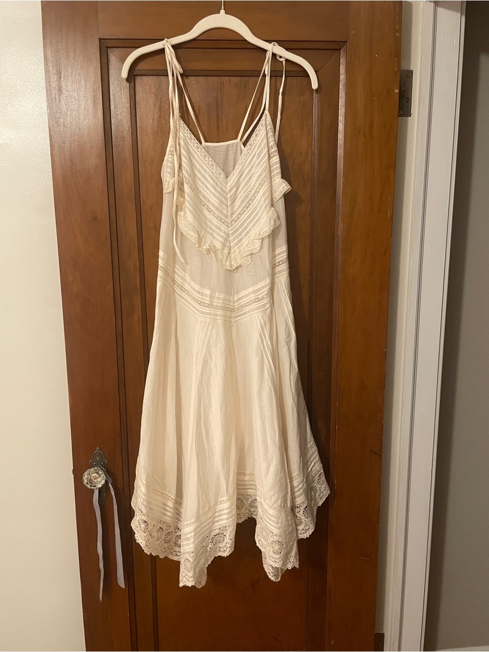 Zadig & Voltaire White Lace-Trim Midi Dress - Picture 5 of 8